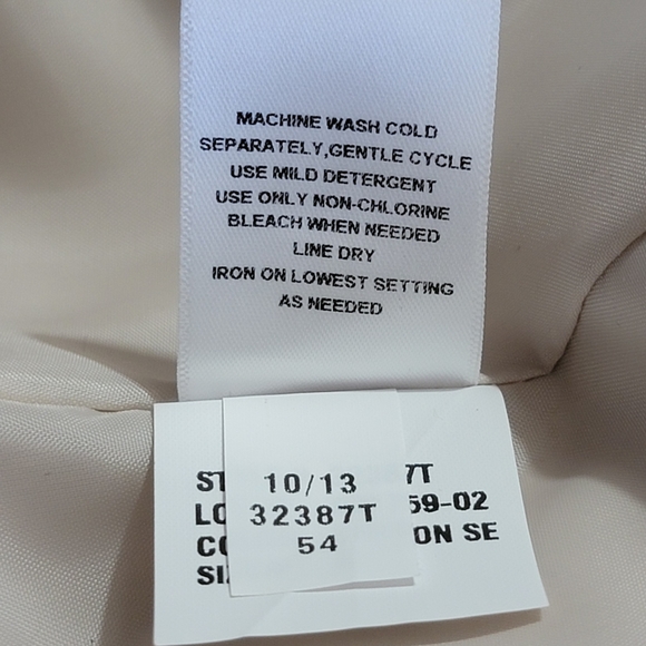 T TAHARI Callie Beige Belted Shawl Collar Trench Blazer Coat Sz Small - Picture 15 of 15